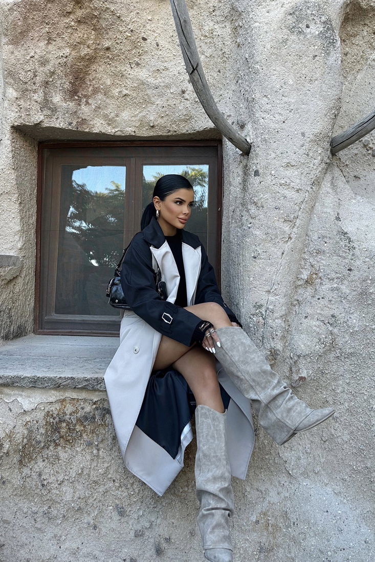 Taş Topuklu Çizme ATE8643 - EYYO