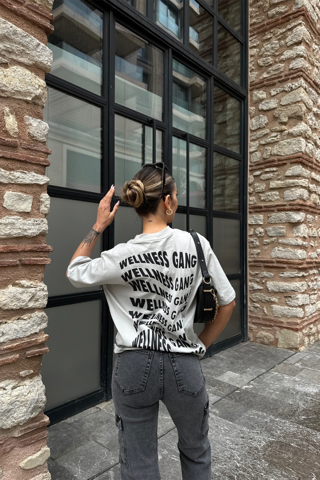 Taş Wellness Gang Baskılı Tişört ATE5078 -