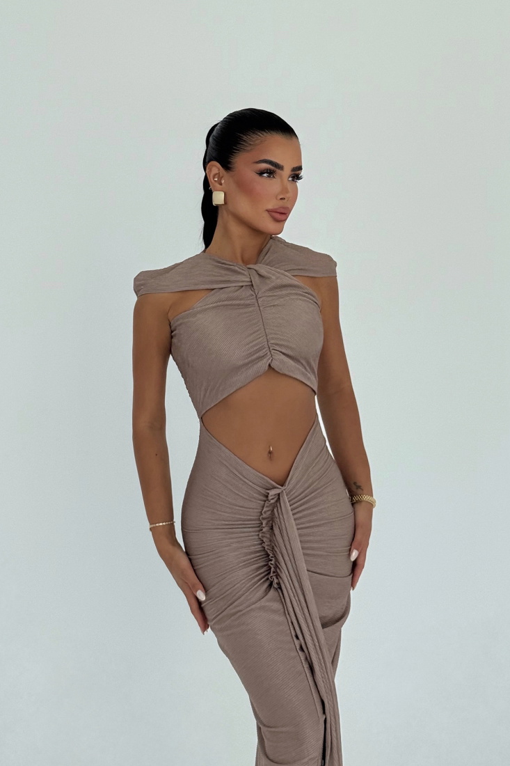 Toprak Orleans Uzun Elbise ATE-3051 - EYYO