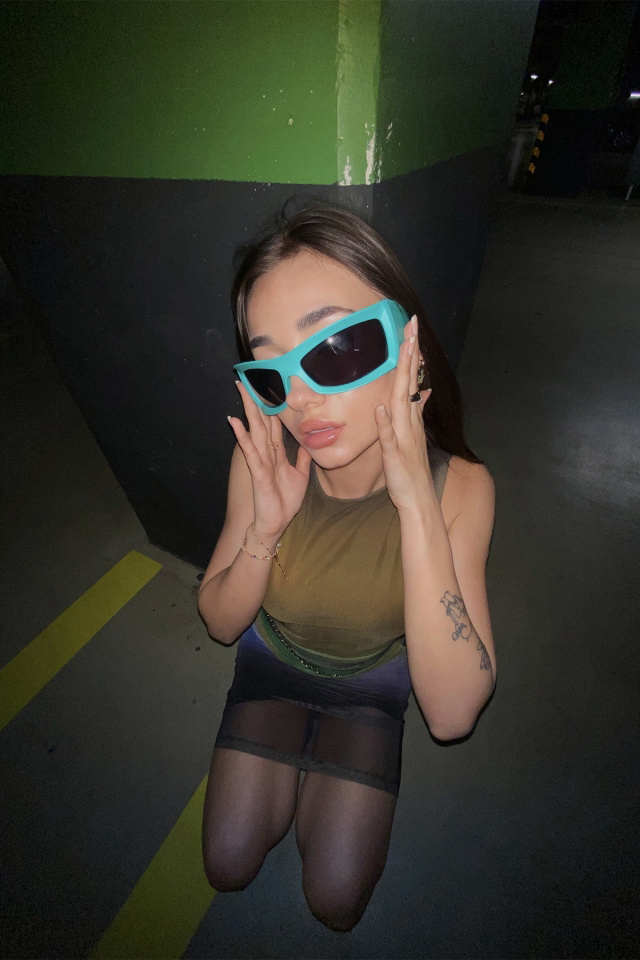 Turquoise Gradient Sunglasses ATEL41 - 10