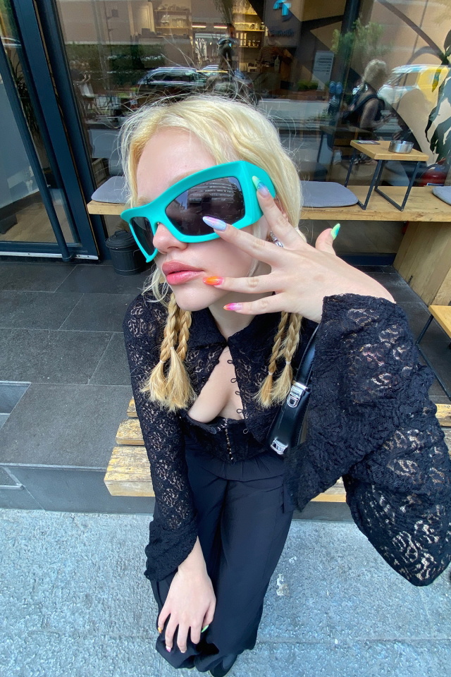 Turquoise Gradient Sunglasses ATEL41 - 3