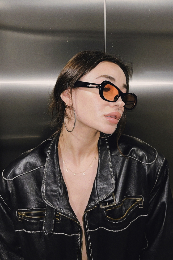 Turuncu İnce Çerçeveli Gözlük ATE4603 - EYYO