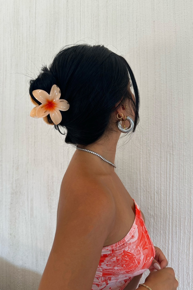 Turuncu Lotus Çiçekli Toka ATEL2230 