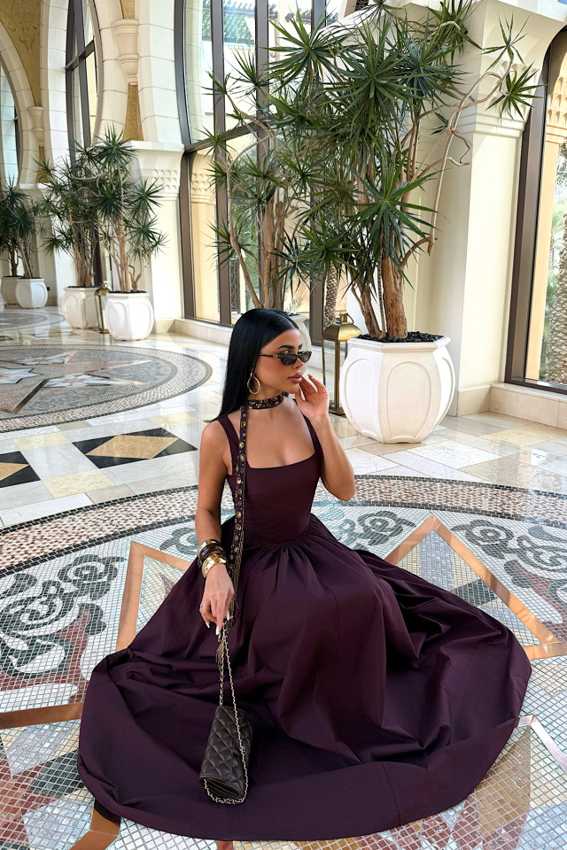 Vişne Çürüğü Boundless Uzun Elbise ATE-4195 - 4