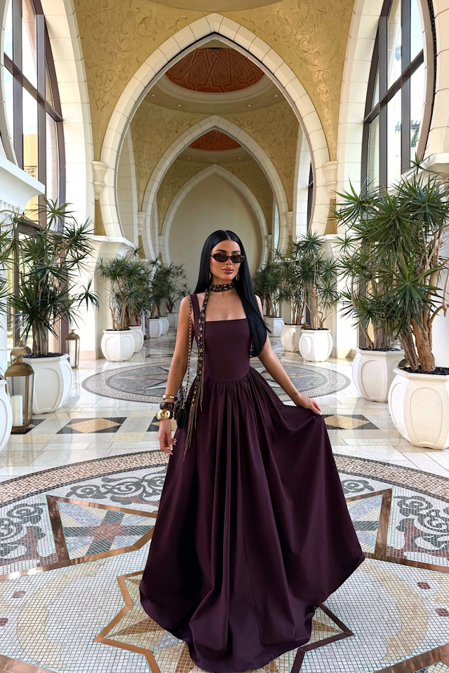 Vişne Çürüğü Boundless Uzun Elbise ATE-4195 