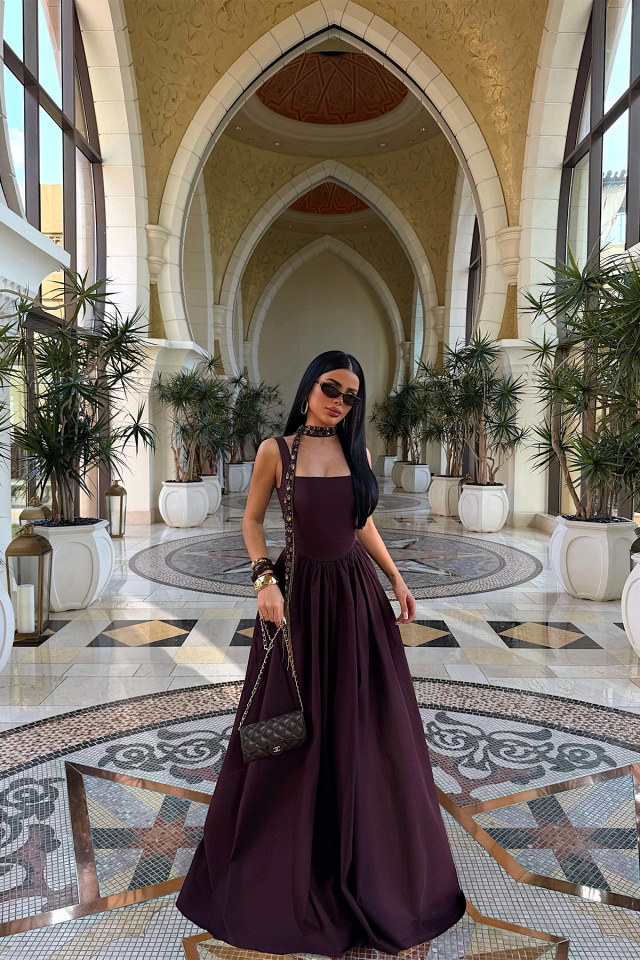 Vişne Çürüğü Boundless Uzun Elbise ATE-4195 - 2