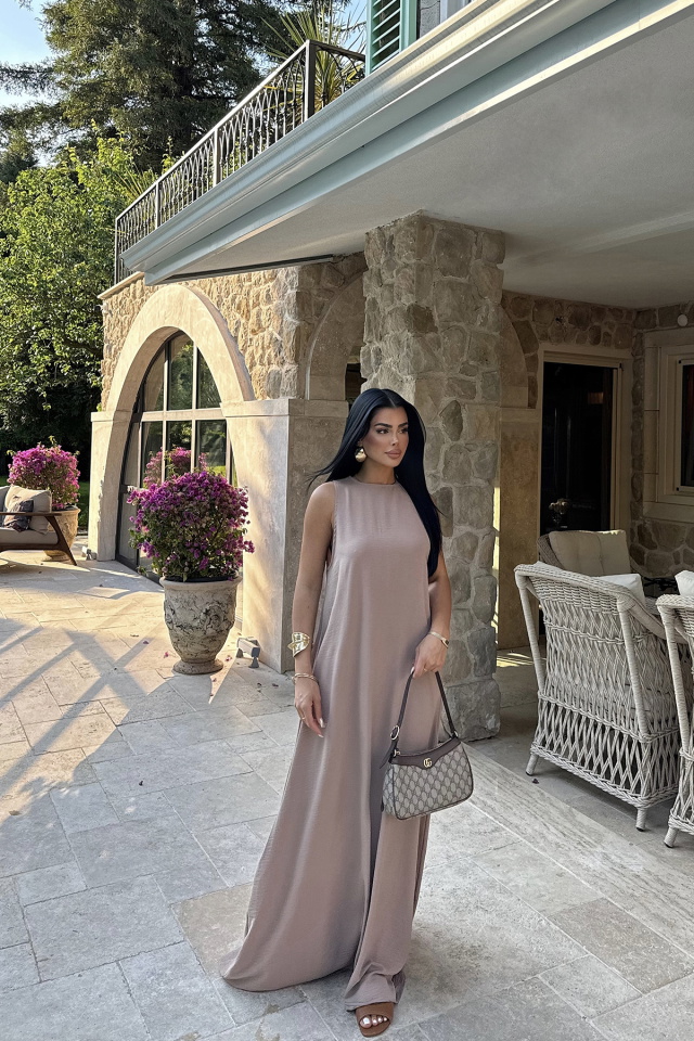 Vizon İlona Uzun Salaş Elbise ATE-1061 - 4