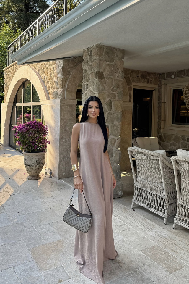 Vizon İlona Uzun Salaş Elbise ATE-1061 - 5