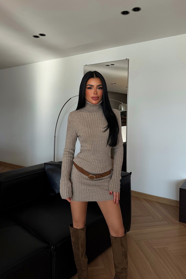 Vizon Zurih Triko Elbise ATE-4428 - 3