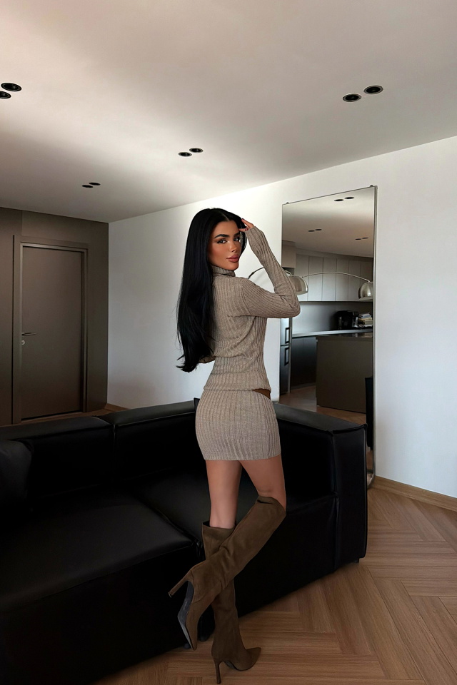 Vizon Zurih Triko Elbise ATE-4428 - 4