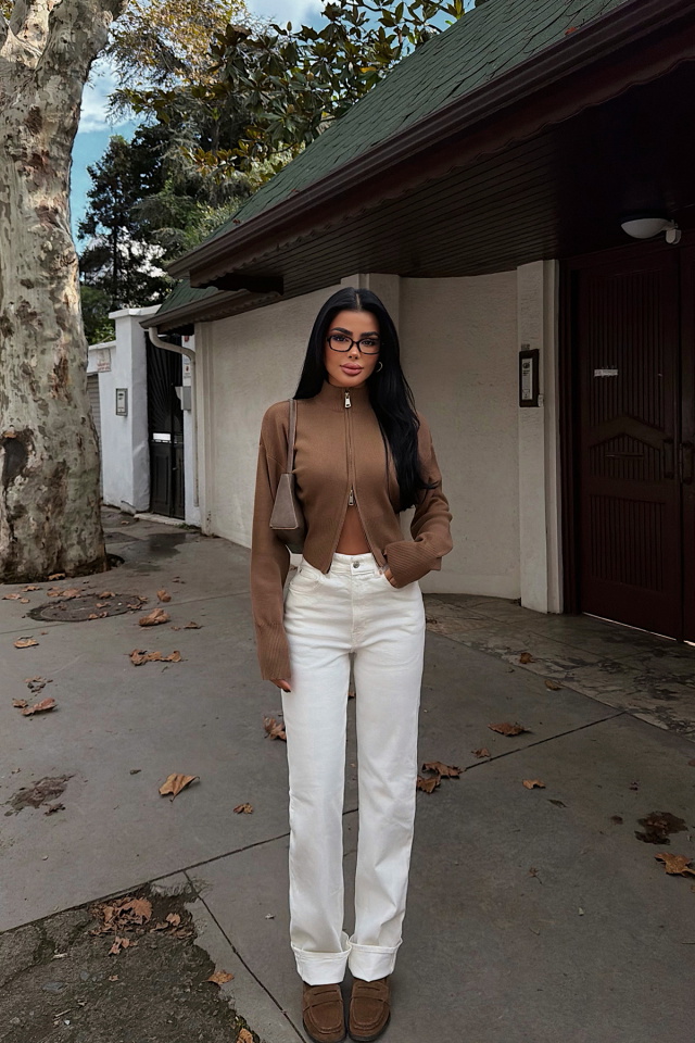 Vizon Balboa Çift Fermuarlı Triko Hırka ATE-3893 - 4