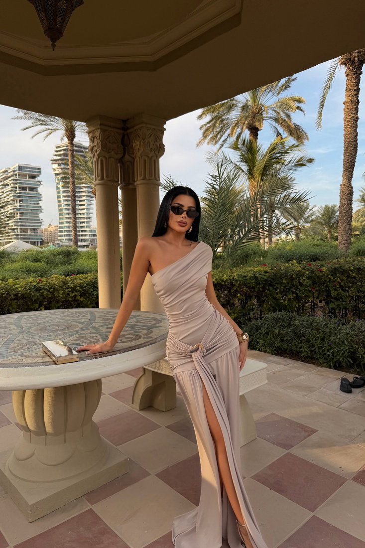 Vizon Nicolette Uzun Yırtmaçlı Elbise ATE-4595 - EYYO