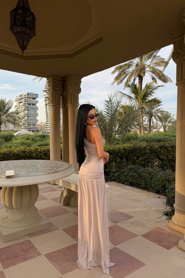 Vizon Nicolette Uzun Yırtmaçlı Elbise ATE-4595 - 5