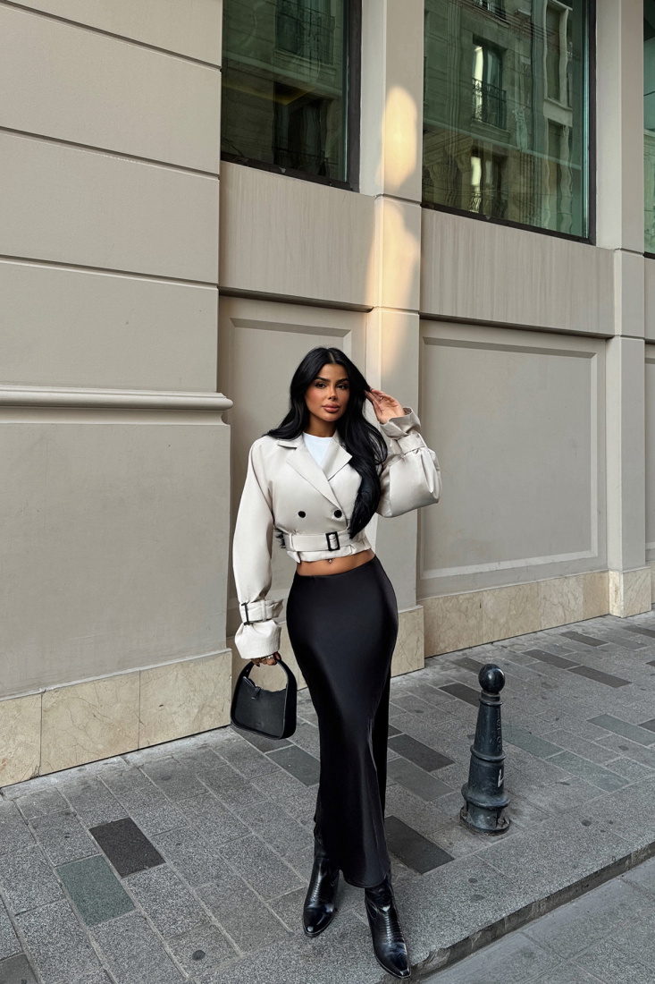 Vizon Cally Kısa Trençkot ATE-1768 - EYYO