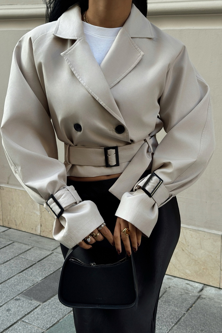 Vizon Cally Kısa Trençkot ATE-1768 - EYYO