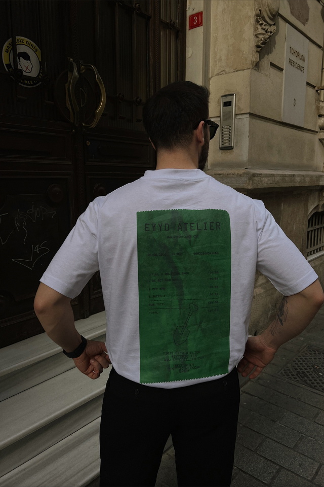 White Back Printed T-shirt ATE4389 