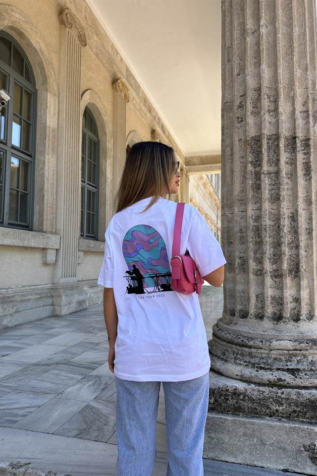 White Back Printed Tshirt ATE5286 - 1