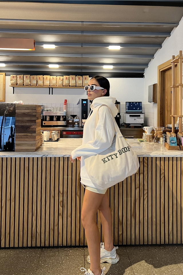 White Basic Hooded Sweat ATE1971 - 4