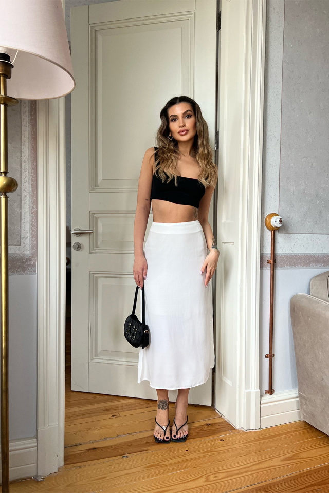 White Basic Maxi Skirt ATE1812 - 3
