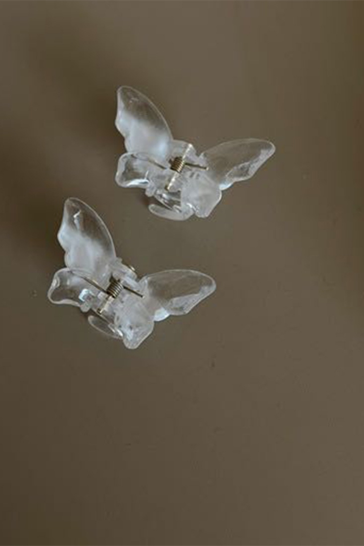 White Butterfly Clip Set (2 Pieces) AK88 - EYYO