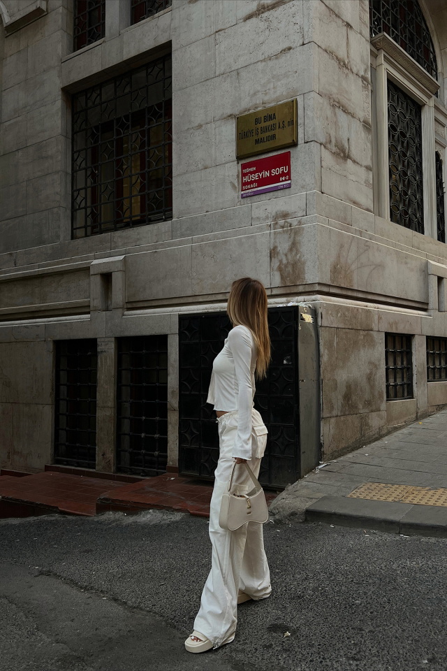 White Cargo Pocket Pants ATE1901 - 10