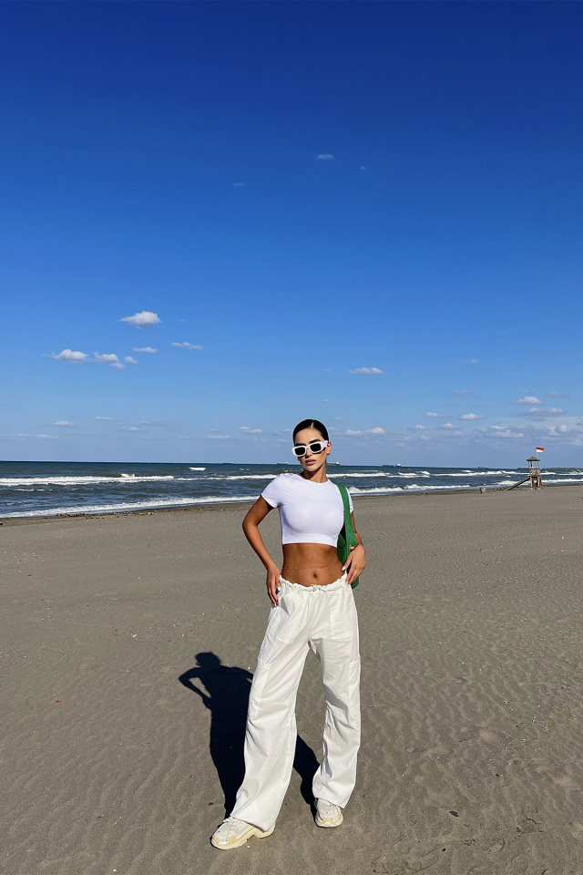 White Cargo Pocket Pants ATE1901 - 11