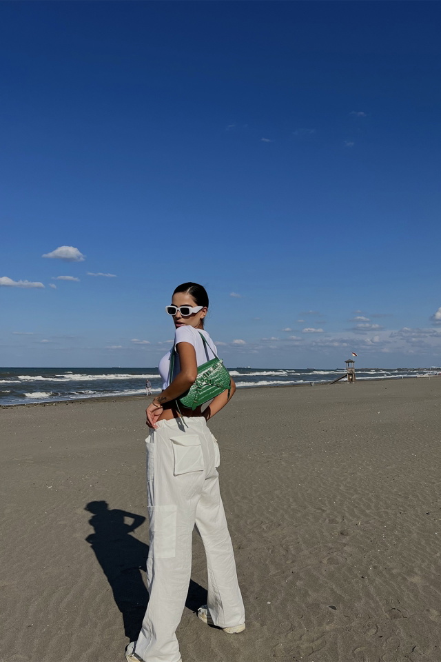 White Cargo Pocket Pants ATE1901 - 12