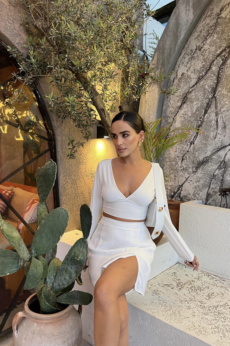 White Crop Top ATE2130 - gecce