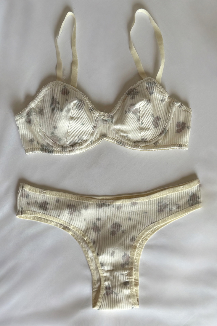 White Flower Pattern Underwear ATE-2867 - EYYO