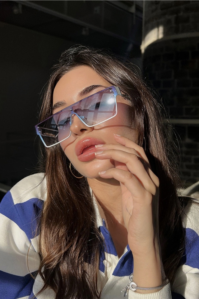 White Gradient Sunglasses ATE3108 - 9
