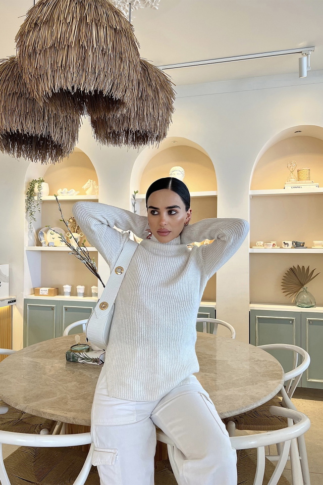 White Knitwear Sweater ATE2092 - 3
