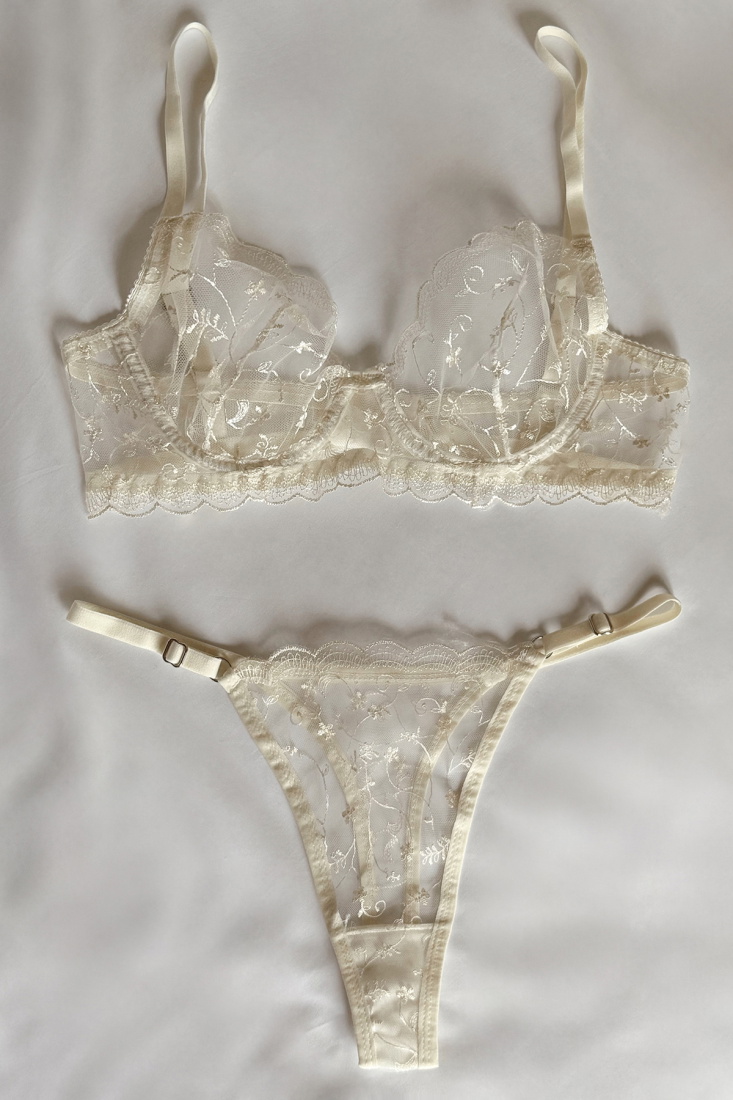 White Lace Detail Underwear ATE-2890 - EYYO
