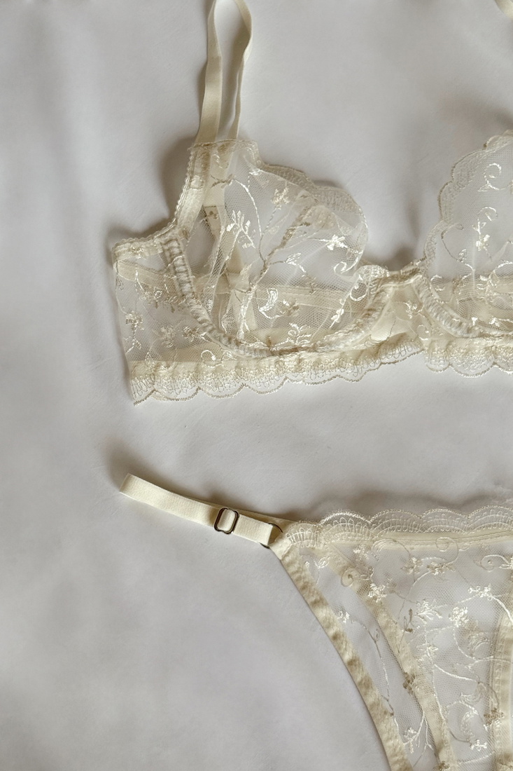 White Lace Detail Underwear ATE-2890 - EYYO