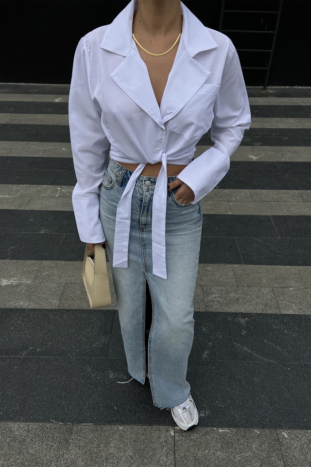 White Laced Shirt ATE4320 - 2