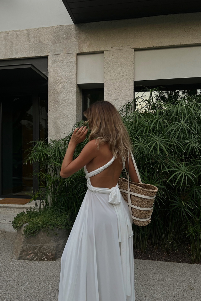 White Long Dress ATE1753 - 5