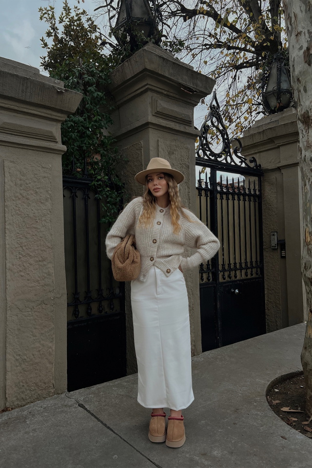 White Long Skirt ATE2927 - 1