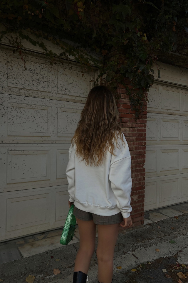 White Oversize Basic Sweat ATE2531 - 4