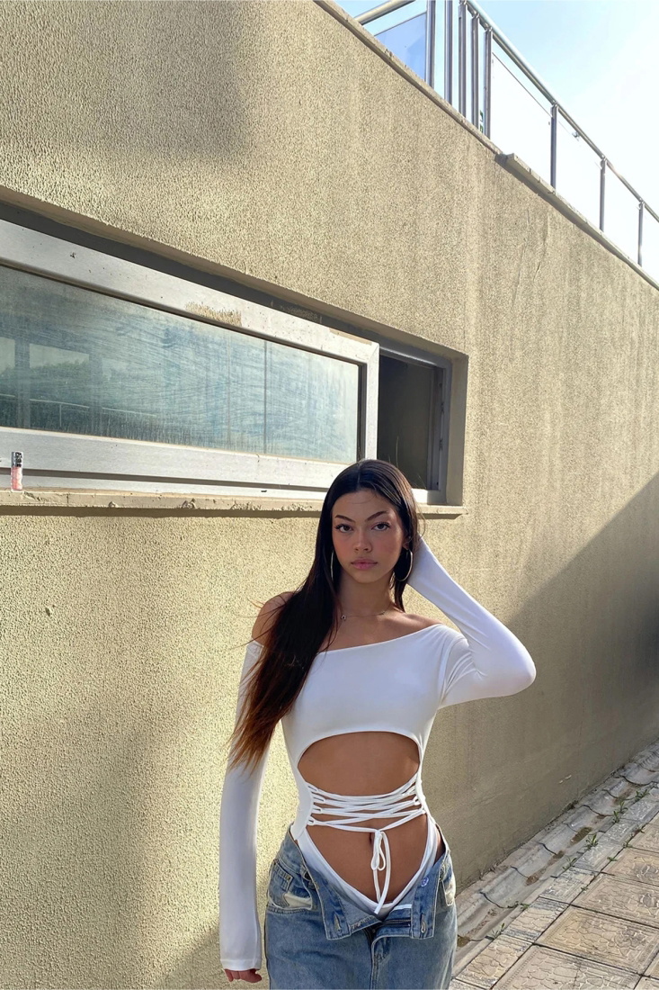 White Skyli Bodysuit ATE2171 - EYYO