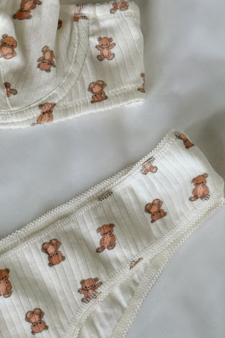White Teddy Bear Underwear ATE-2869 - EYYO