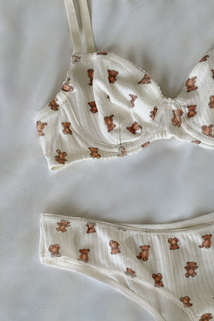 White Teddy Bear Underwear ATE-2869 - EYYO
