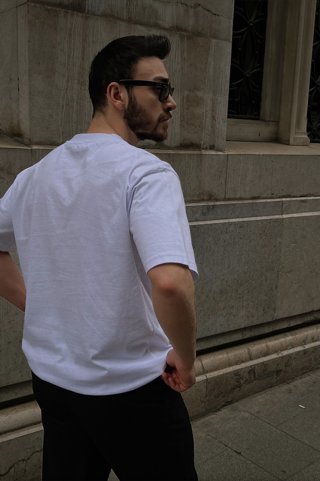 White Written T-shirt ATE4284 - 3