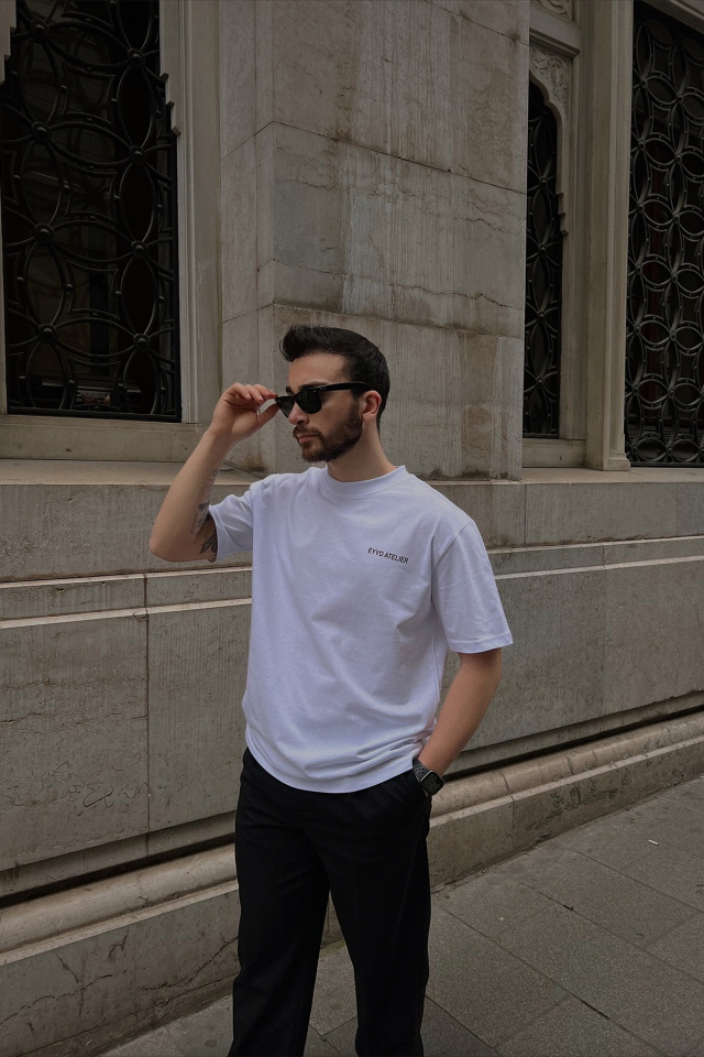 White Written T-shirt ATE4284 - 1