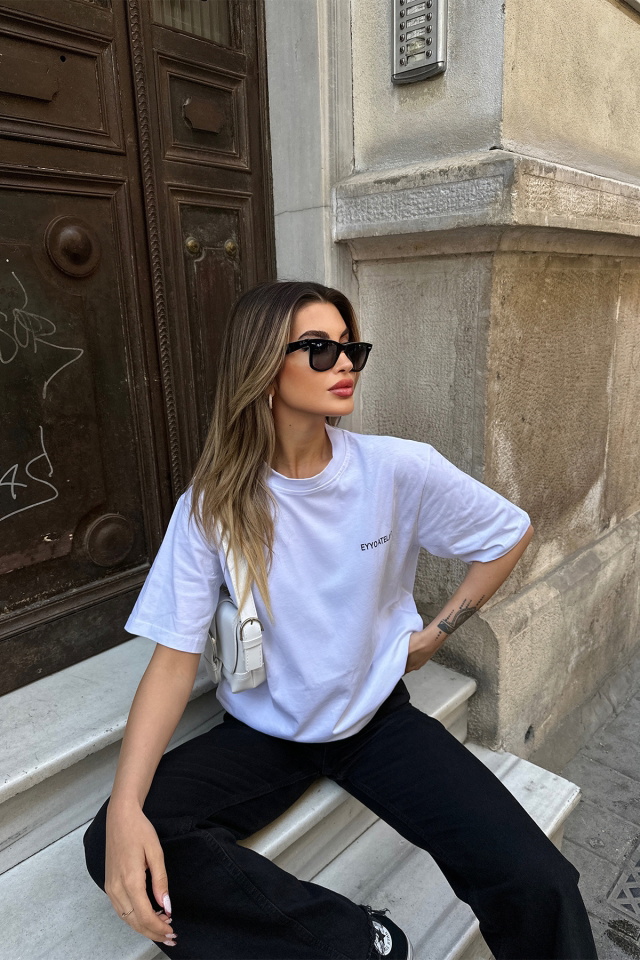 White Written Tshirt ATE5290 - 4