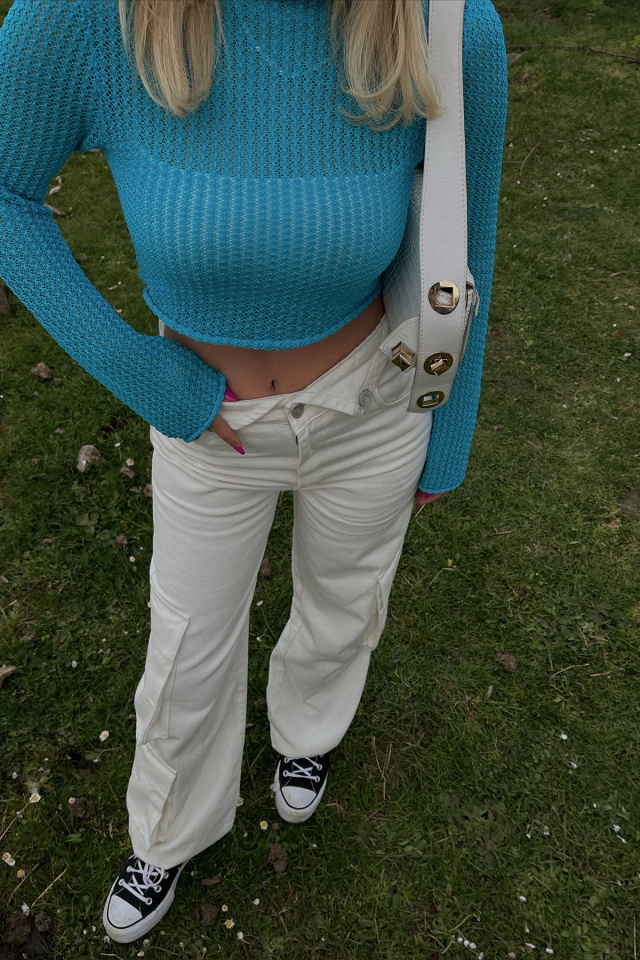 White Cargo Pants ATE11123 - 6