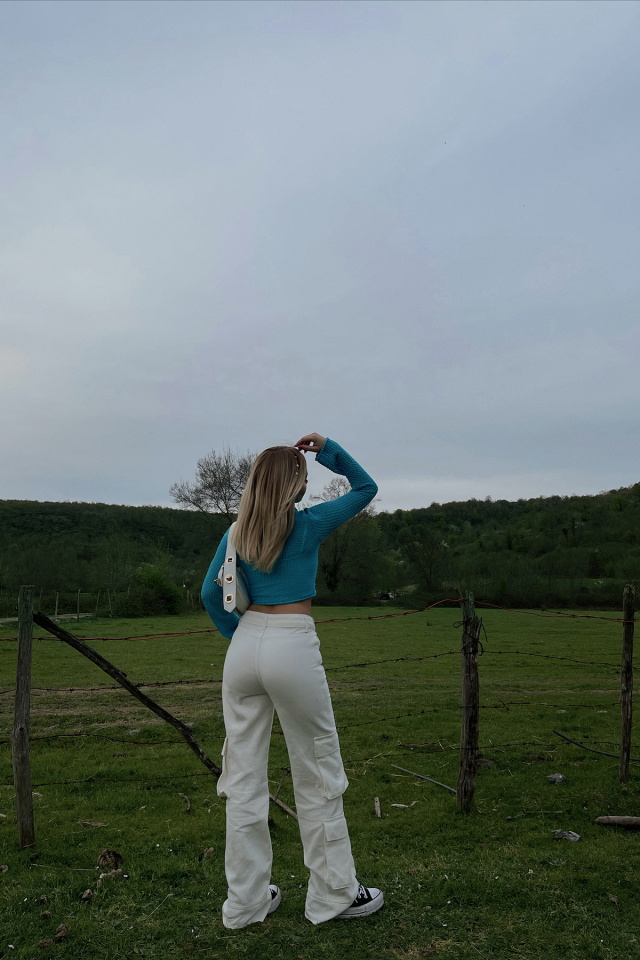 White Cargo Pants ATE11123 - 9