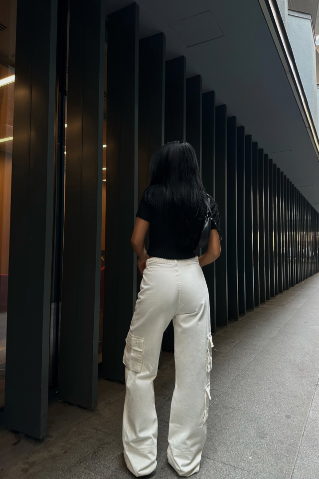 White Cargo Pants ATE11123 - 4
