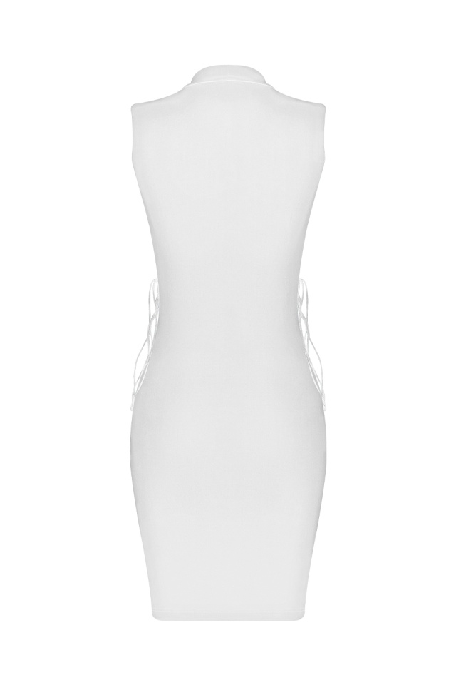White Laced Nolita Dress ATE210 - 4