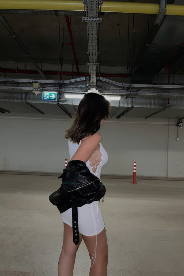 White Laced Nolita Dress ATE210 - 3