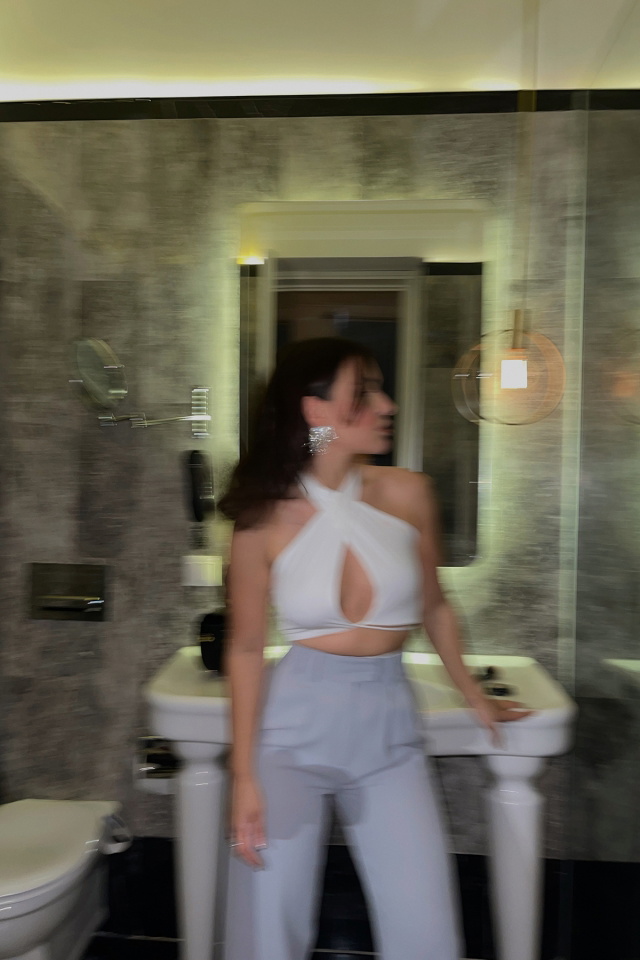 White Lina Crop Top EY823 - 5