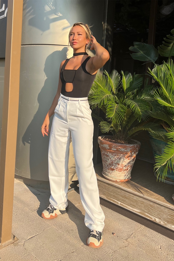 White Palazzo Pants ATE1722 - NEW MİSSİON